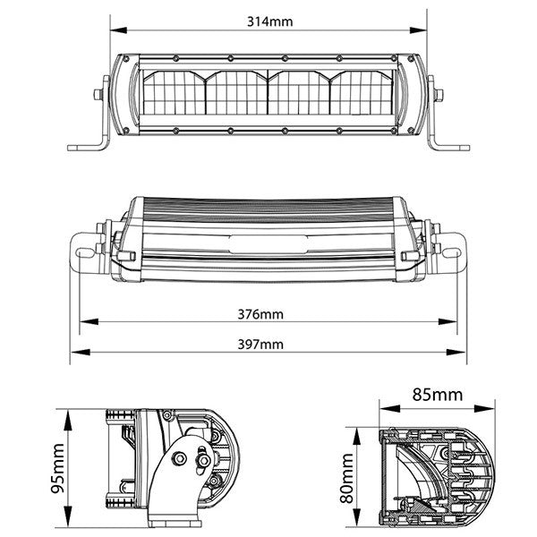 LED-Lichtbalken X-Vision Genesis 300, E-gekennzeichneter Lichtbalken extra hell